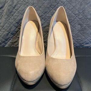 Kelly & Katie Tan Suede Heels